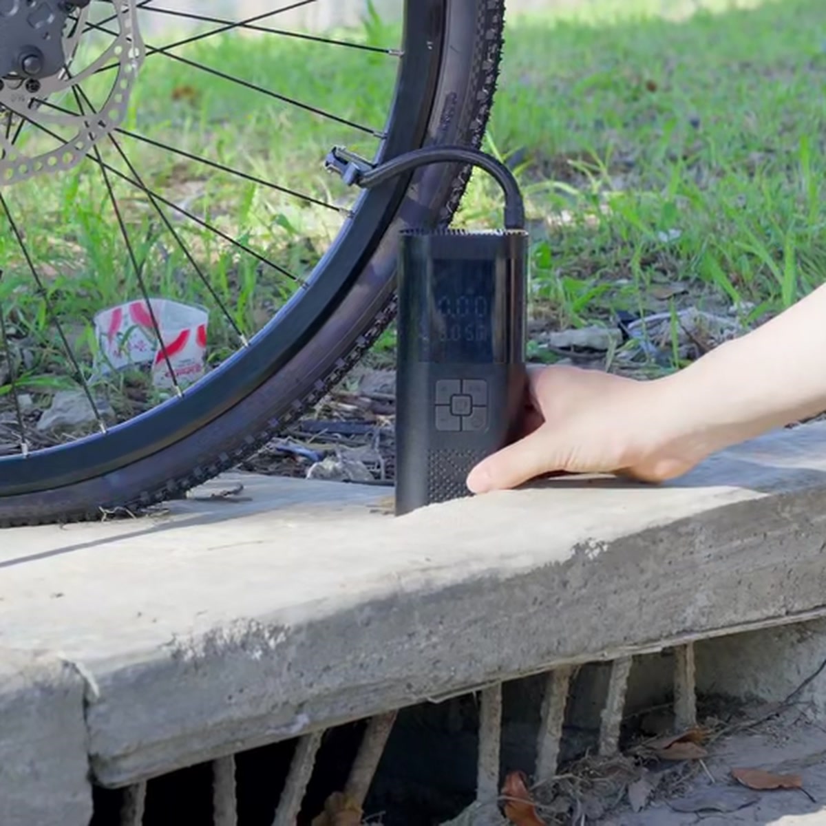 ProPump inflating a bicycle tire