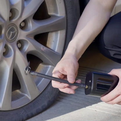 Screwing the ProPump hose onto a car tire valve