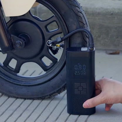 ProPump inflating a motorcycle tire